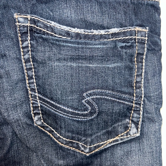 Silver Jeans Zac Men 34x32 Straight Leg Blue Denim Pants Pockets Zip Fly - Picture 1 of 5